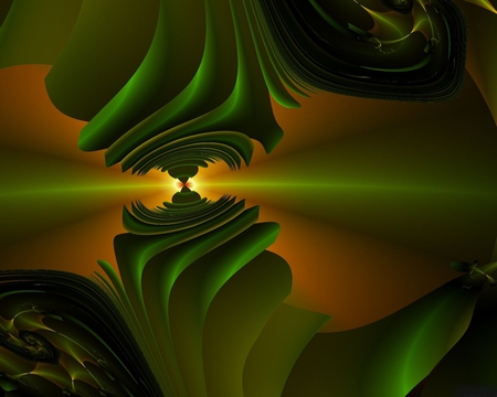 CONTACT - green, contact, fractal, brown