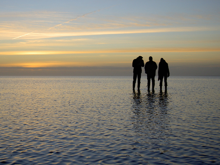 Walk on Water - netherlands, walk on water, men, photography, water, lucas bouillon, ballum