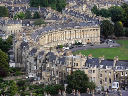 Royal Crescent, Bath, England - england, crescent, royal crescent, georgian architecture, bath, houses