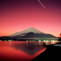 Mount Fuji in Red