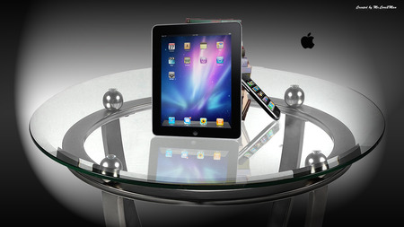 Presenting an iPad and iPhone - iphone, glass, apple, ipad