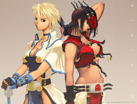 Ky and Sol  - anime, video game, hot, guilty gear