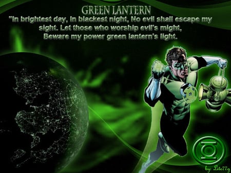 Green Lantern's light - light, green, lanterns