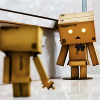 Danbo and the mirror