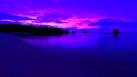 Paradise Dreams - beauty, ray cool, sky, beach, mountain, blue