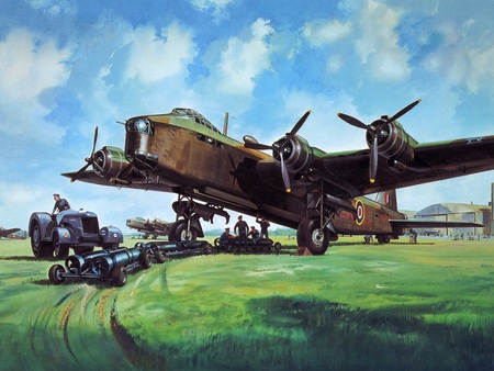 Short Stirling - hand-drawing, bomber, wwii