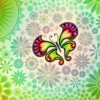 flower and butterfly