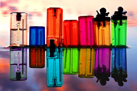 Urban Landscape - skysrapers, colorful, urban, water, lighters, photography, landscape, reflection