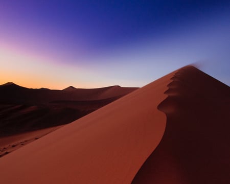 Sunrise over the Namibs Dunes - desert, sunrise