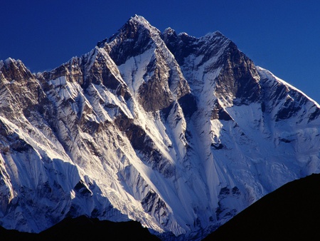 Towering White Mountain - snow, rocky, winter, mountain