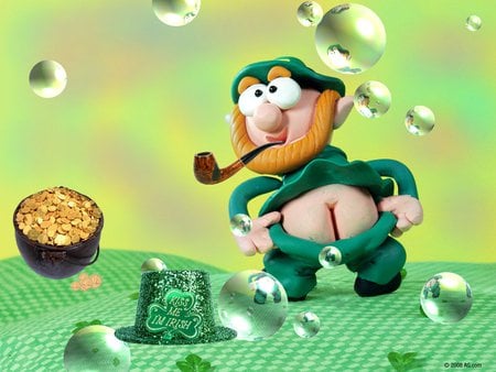 leprechaun butt - 3d, holiday, green, leprechaun, st patricks