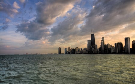 chicago skyline - abstract, city