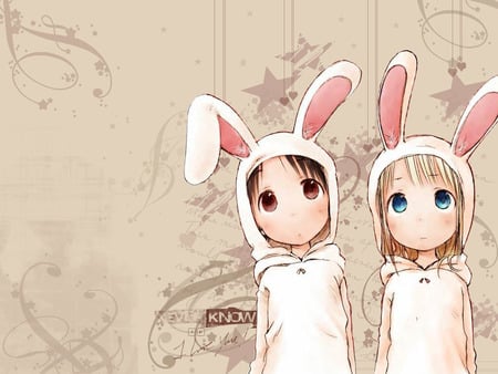 anime girls bunny - anime, girls