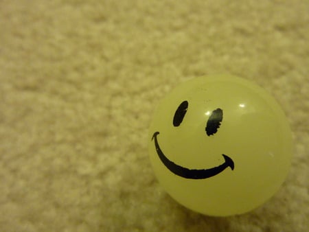 Smile! - smile, bouncy ball, glow-in-the-dark, ball