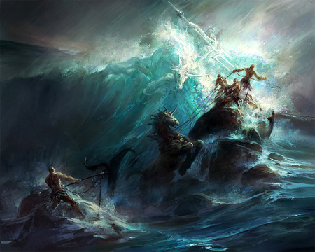 Posidon's Wrath - fantasy, water, magic, greek, gods, ocean, diety