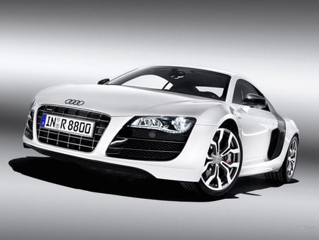 Audi R8 - white, r8, l, audi, audi r8 v10 quattro 2010, new