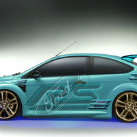 Ford Focus RS 2009 Blinged And Neoned,