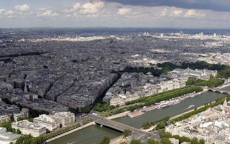 Eiffel Tower view / Eiffelturm Ansicht - dual screen, photopraphy, france, dual monitor, architecture, eiffel tower, view