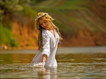 Beauty in Water - girl, cool, beauty in water