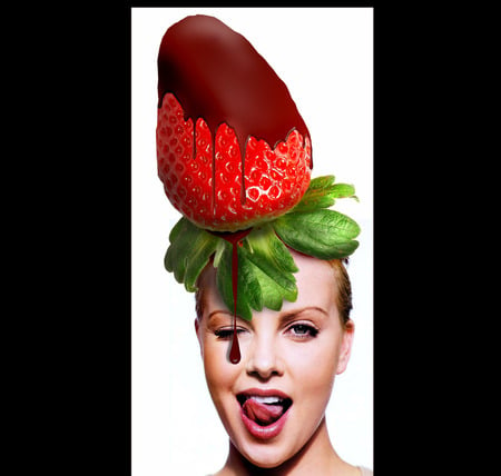 Strawberry Hat Drew - woman, drew, girl, hot, 3d, model