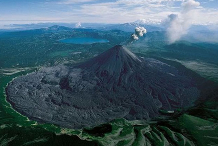 Volcano - smoldering, nature, volcano, landscape, smoking, mountians