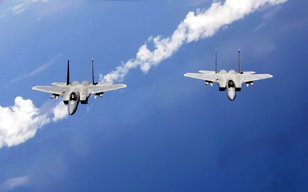 blue sky - fighter, eagle, jet, f15