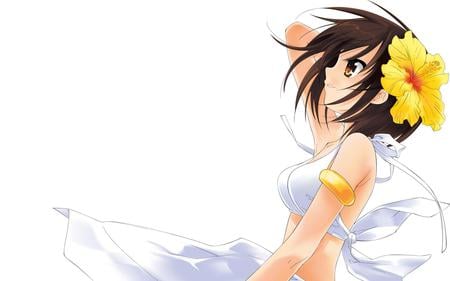 Haruhi - white, sexy, haruhi