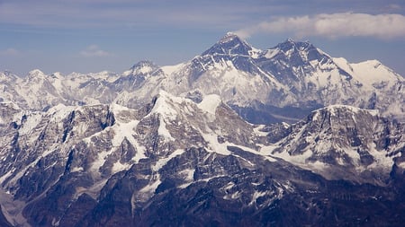 mount-everest - sky, landscape, mountain, mountains, nature, snow, mount-everest, scenery, scene