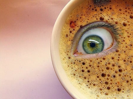 Coffee-Eye - abstract, coffee, 3d, eye, complex