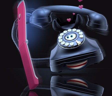 telephone love - telephone, love, electronic, abstract