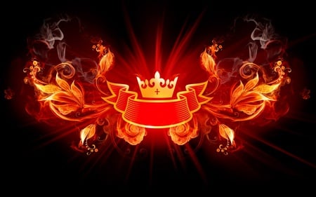 KING OF FIRE - king, wide, design, fire