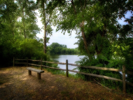 Thoughts - fence, bench, thoughts