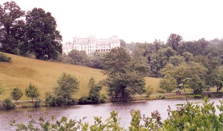 The Biltmore House 1 - grass, trees, biltmore house, foliage