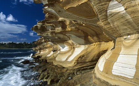 Painted Cliffs - cliffs, ocean