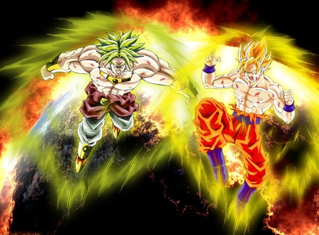 Broly vs Goku - vs, broly, goku