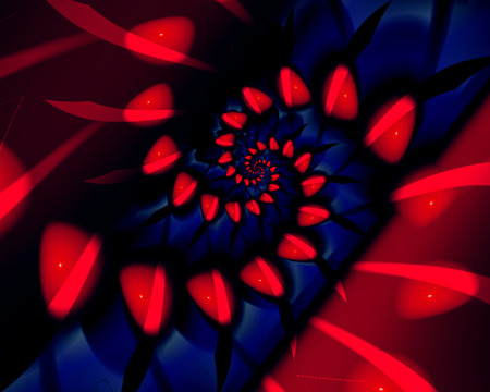 Red Candy Spiral Fractal Art. jpg - red, fractal, candy, spiral