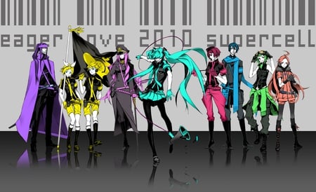 Vocaloid - anime, vocaloid, meiko, kagamine len, hatsune miku, miki, girls, gumi, kagamine rin, guys, kaito, kamui gakupo, megurine luka, boys