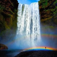 Waterfall And Rainbows