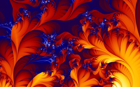 restless fire - abstract, blue, 3d, fire, complex