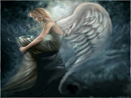 JADED ANGEL - angel, female, jade, wings