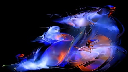 Ghost Buster In Love - ghost, abstract, gorgeous, colorful, romances