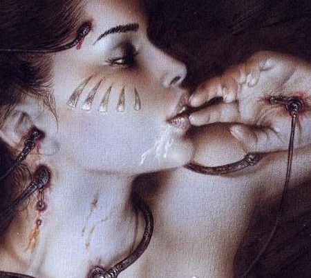 Luis royo - luis royo, blood, girl, metal