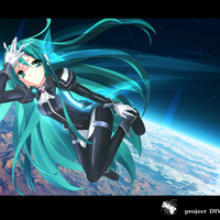 miku in the space 