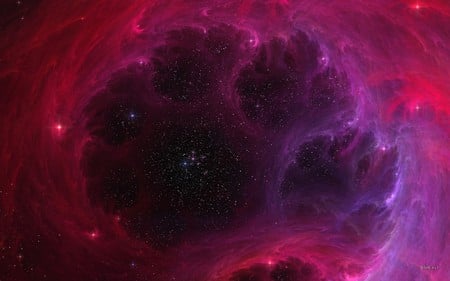 ink galaxy - galaxies, space, pink