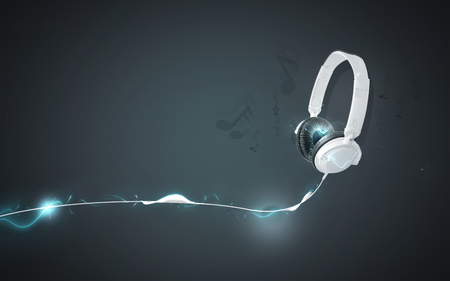 headphones - white, music, headphones