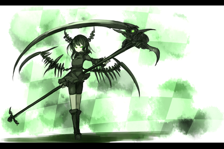 Dead Master - scythe, black rock shooter, anime, dead master