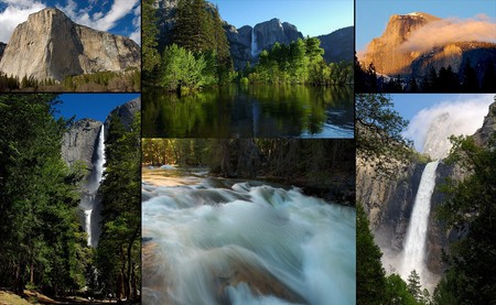 YOSEMITE VALLEY,CALIFORNIA - lake, california, national park, landscape, trees, mountain, waterfalls, nature, yosmite, rock