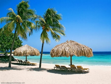 Huts on Beach - beautiful view, huts on beach, cool