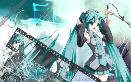 miku - miku, cool, cuot, anime, anime girl