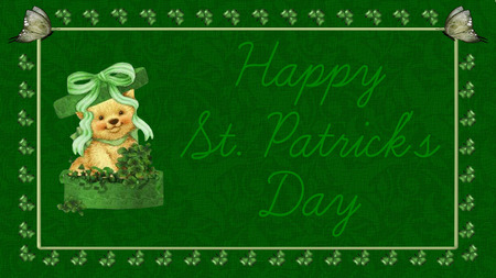 St Patricks Day 6 - green, cute, dog, st patricks day, clover